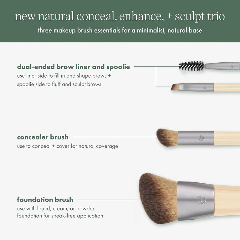 2x Radiant Blush & Highlight Brush Duo, Vegan & Cruelty-Free Synthetic Bristles for Skin Enhancement