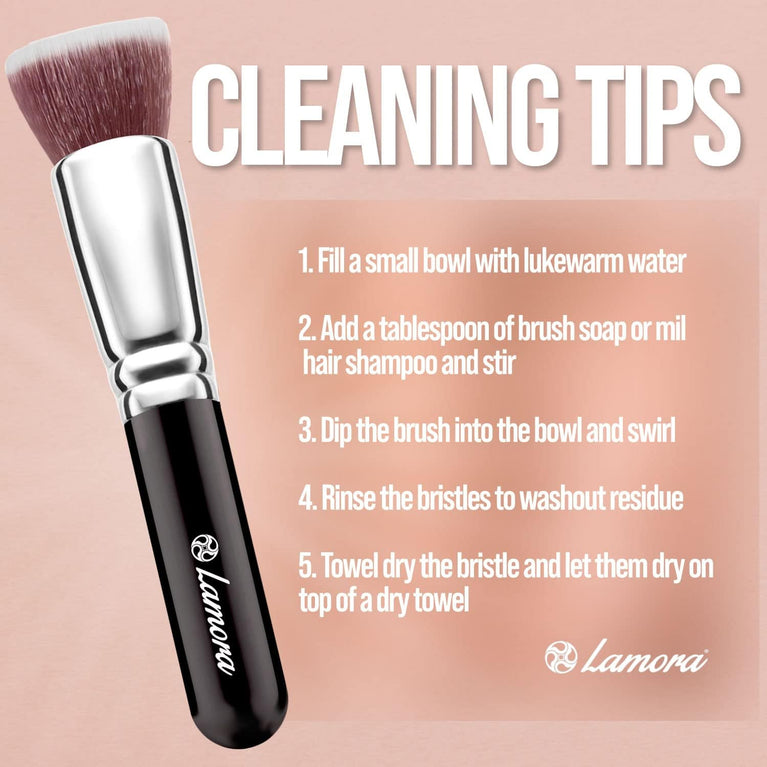Superior Quality Kabuki Flat Top Makeup Brush - Ideal for Liquid, Cream & Powder Cosmetics