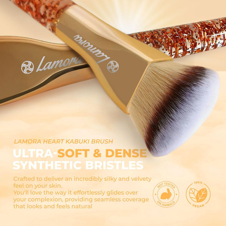 Superior Quality Kabuki Flat Top Makeup Brush - Ideal for Liquid, Cream & Powder Cosmetics