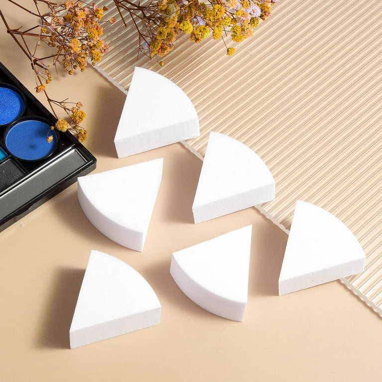 6-Piece Ultra-Soft Non-Latex Makeup Sponge Set for Facial Application and Nail Art