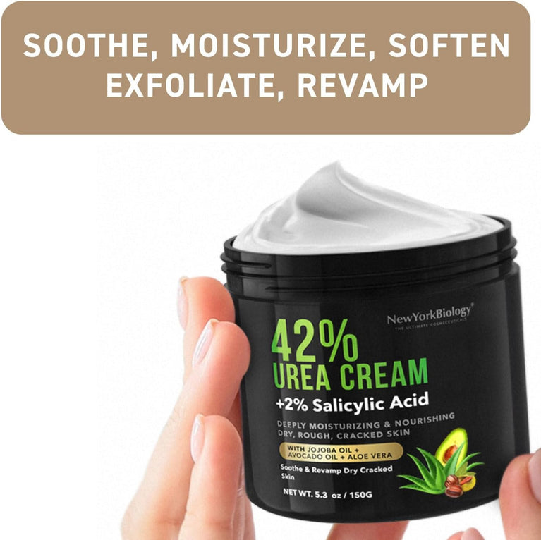 New York Biology's Tea Tree Oil Infused Foot Cream for Athlete's Foot, Nail Fungus, and Dry, Itchy Skin Relief - 226g