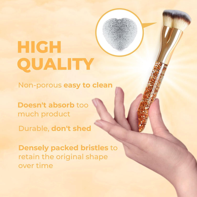 Superior Quality Kabuki Flat Top Makeup Brush - Ideal for Liquid, Cream & Powder Cosmetics