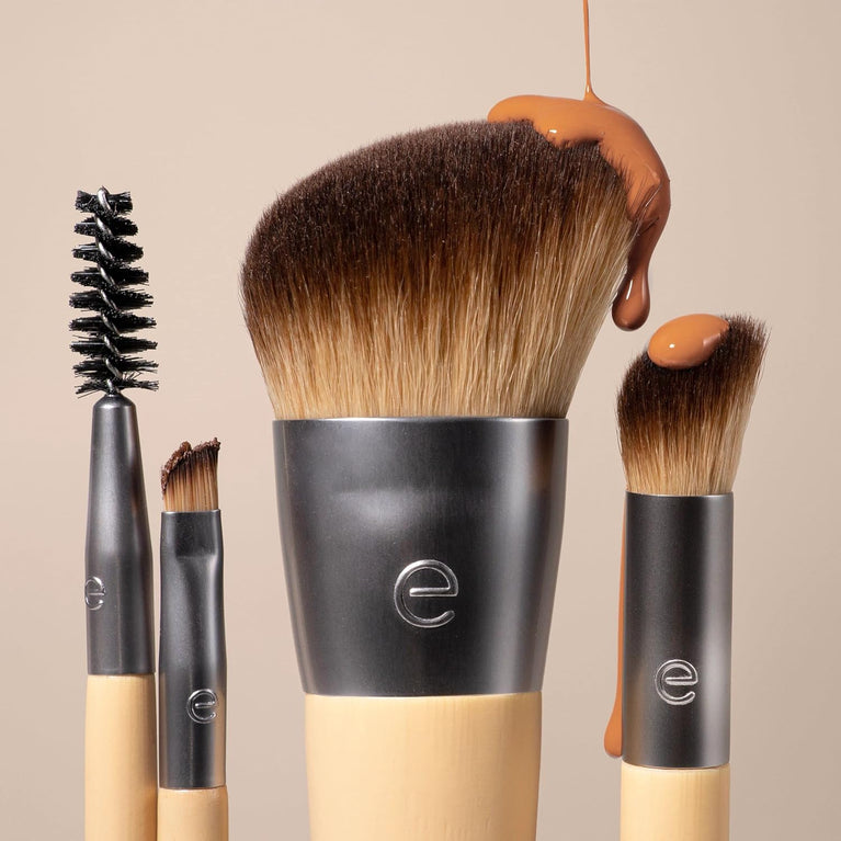 2x Radiant Blush & Highlight Brush Duo, Vegan & Cruelty-Free Synthetic Bristles for Skin Enhancement