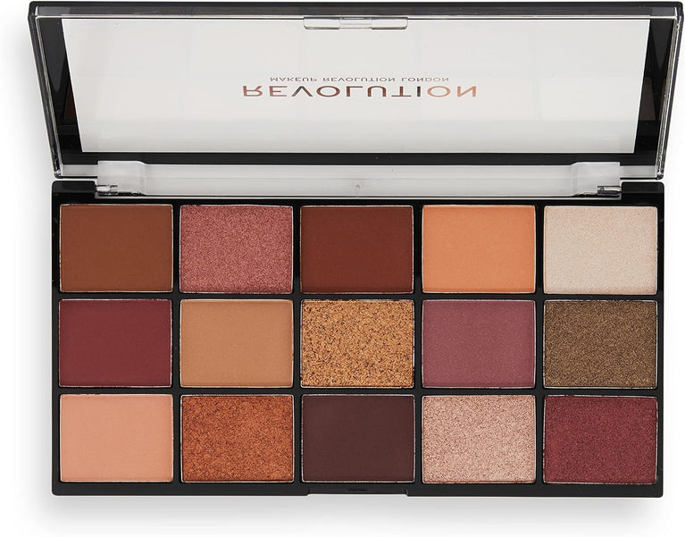 Revolution Beauty London Iconic 3.0, 15 Highly Pigmented Eyeshadow Shades, Matte and Shimmer Finishes, Reloaded Palette, 15 x 0.03 oz/1.10g