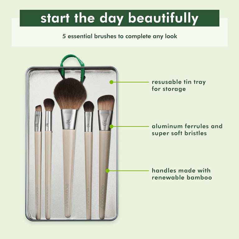 2x Radiant Blush & Highlight Brush Duo, Vegan & Cruelty-Free Synthetic Bristles for Skin Enhancement