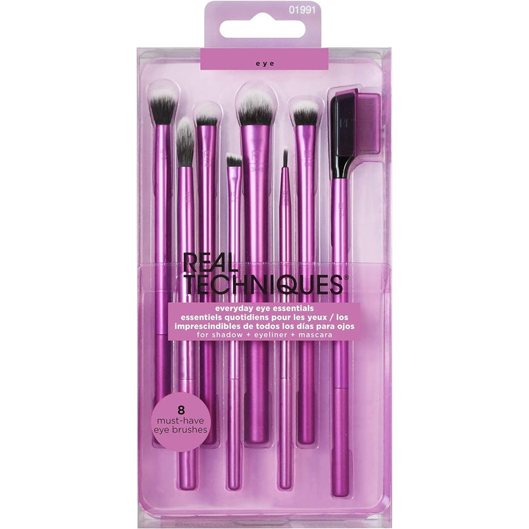 3x Eye Makeup Brush Trio for Flawless Results and Defined Look, Brow Grooming Tools, Vegan and Cruelty-Free,