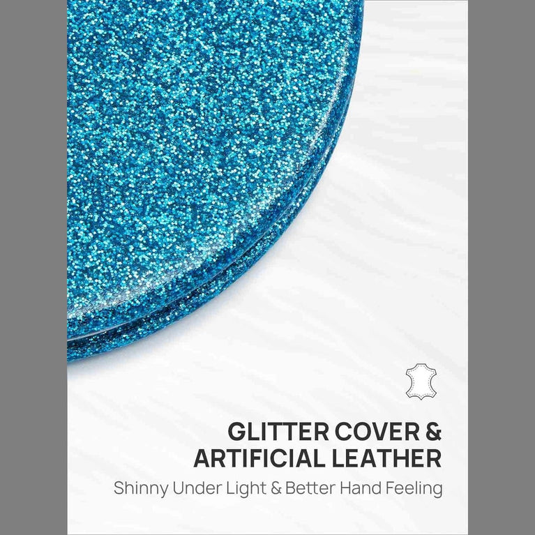 Dual-Sided Compact Mirror with PU Cover and 1X/3X Magnification