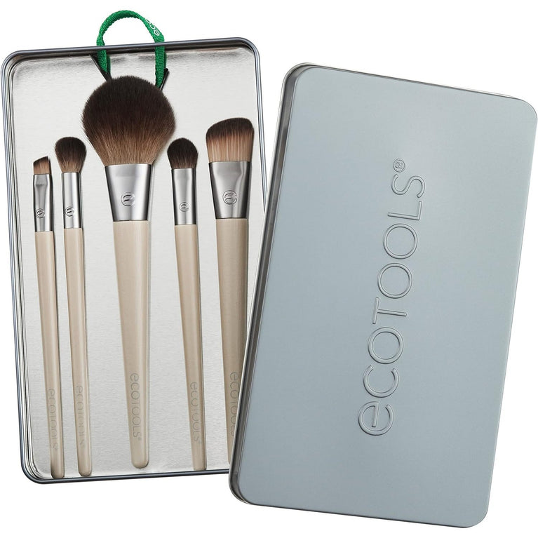 2x Radiant Blush & Highlight Brush Duo, Vegan & Cruelty-Free Synthetic Bristles for Skin Enhancement
