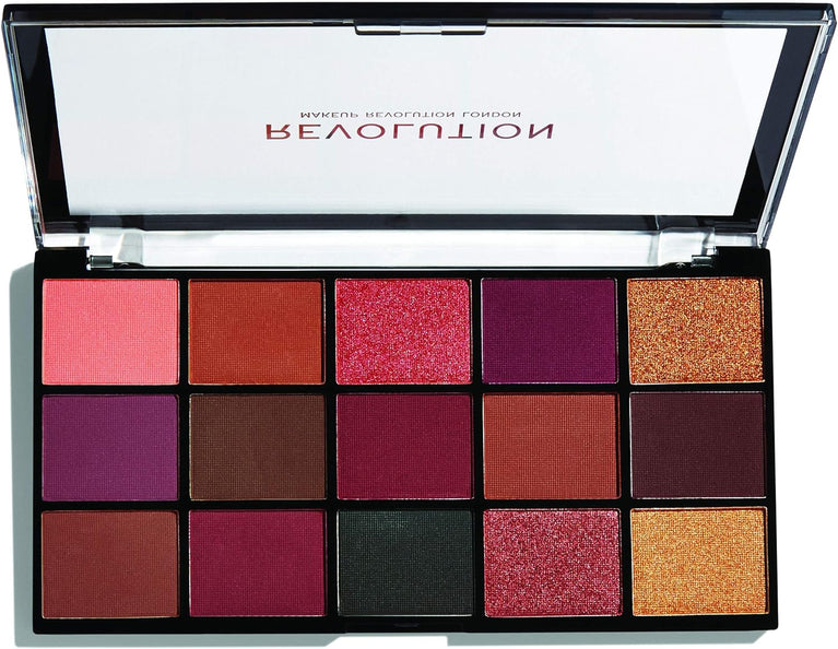 Revolution Beauty London Iconic 3.0, 15 Highly Pigmented Eyeshadow Shades, Matte and Shimmer Finishes, Reloaded Palette, 15 x 0.03 oz/1.10g