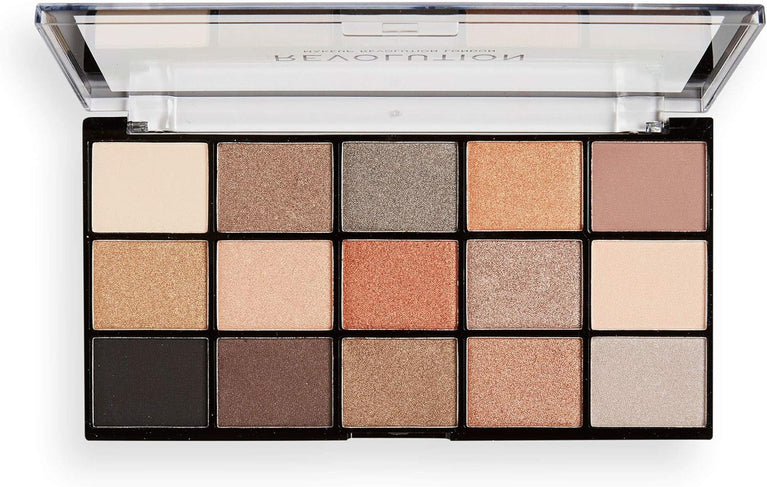 Revolution Beauty London Iconic 3.0, 15 Highly Pigmented Eyeshadow Shades, Matte and Shimmer Finishes, Reloaded Palette, 15 x 0.03 oz/1.10g