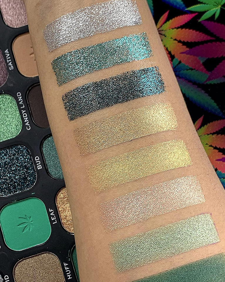 Makeup Revolution's Forever Flawless 18-shade Cannabis Sativa Infused Eyeshadow Palette with Matte and Shimmer Finishes, 19.8g - Chilled