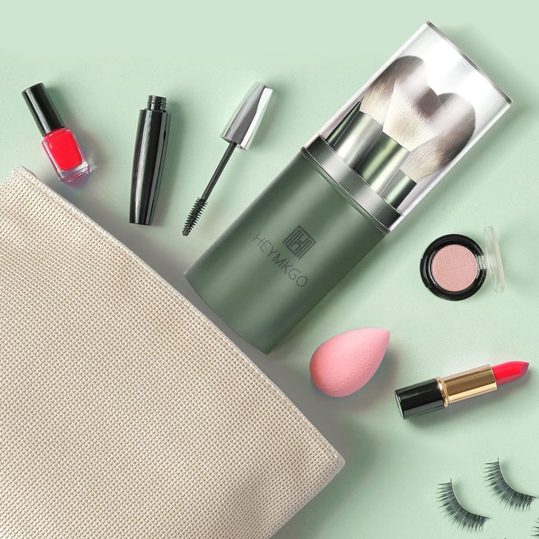 Green Goddess Makeup Brush Set - 11pcs Premium Synthetic Bristles in Stylish Gift Box