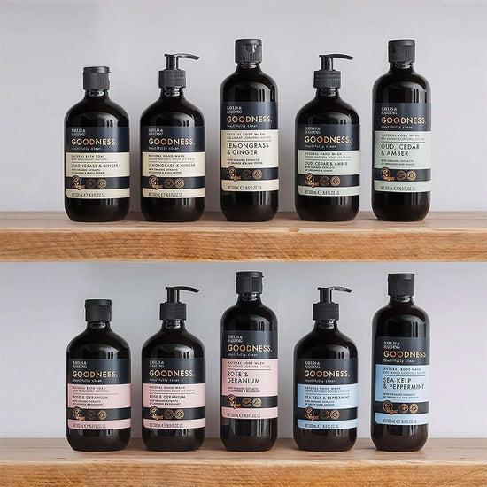 Baylis & Harding Goodness Rose & Geranium Natural Bath Soak, 500 ml (Pack of 3) - Vegan Friendly