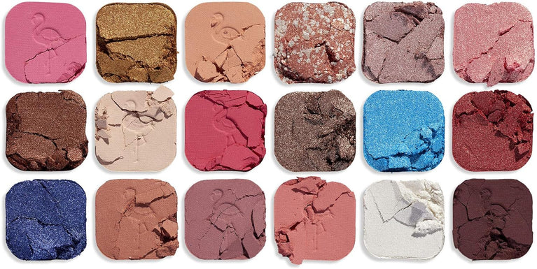 Makeup Revolution Forever Flawless Decadent Eyeshadow Palette - 18 High-Pigmented Matte and Shimmer Shades, 19.8g