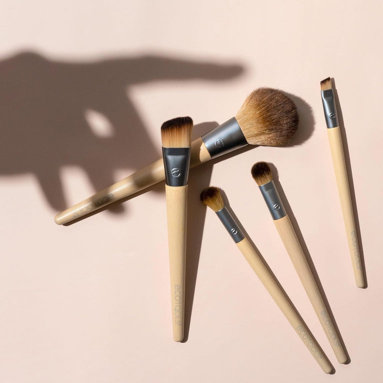 2x Radiant Blush & Highlight Brush Duo, Vegan & Cruelty-Free Synthetic Bristles for Skin Enhancement