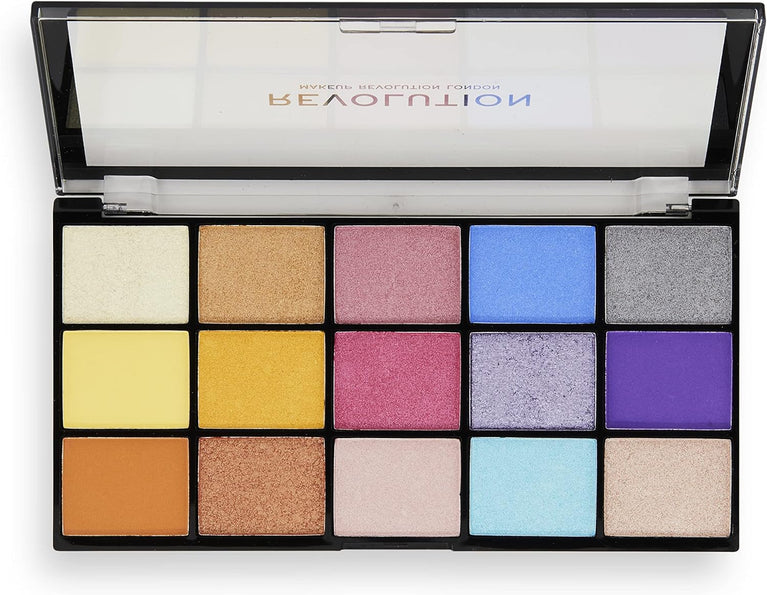Revolution Beauty London Iconic 3.0, 15 Highly Pigmented Eyeshadow Shades, Matte and Shimmer Finishes, Reloaded Palette, 15 x 0.03 oz/1.10g