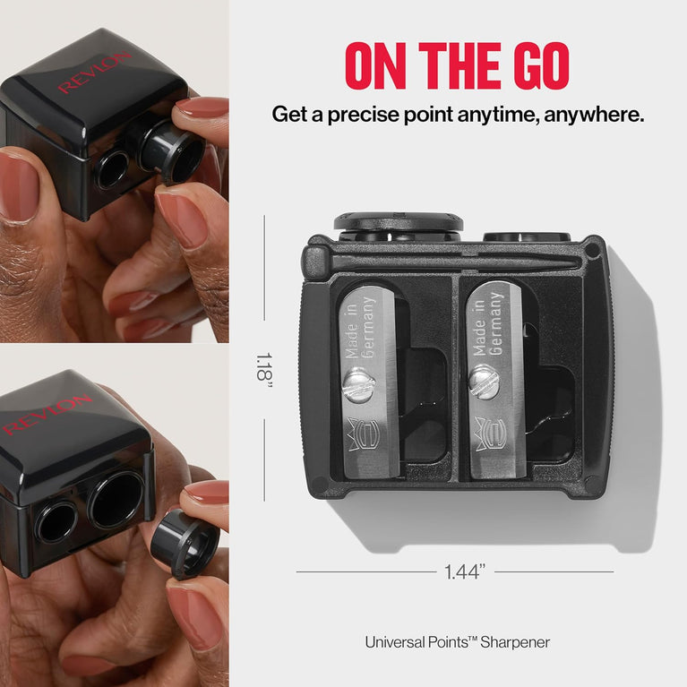 Versatile Cosmetic Pencil Sharpener for All Sizes, Ideal for Sharpening Lip Liner, Eyeliner, and Eyebrow Pencils
