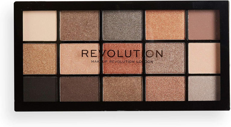 Revolution Beauty London Iconic 3.0, 15 Highly Pigmented Eyeshadow Shades, Matte and Shimmer Finishes, Reloaded Palette, 15 x 0.03 oz/1.10g