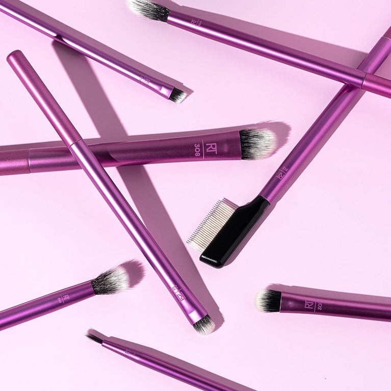 3x Eye Makeup Brush Trio for Flawless Results and Defined Look, Brow Grooming Tools, Vegan and Cruelty-Free,