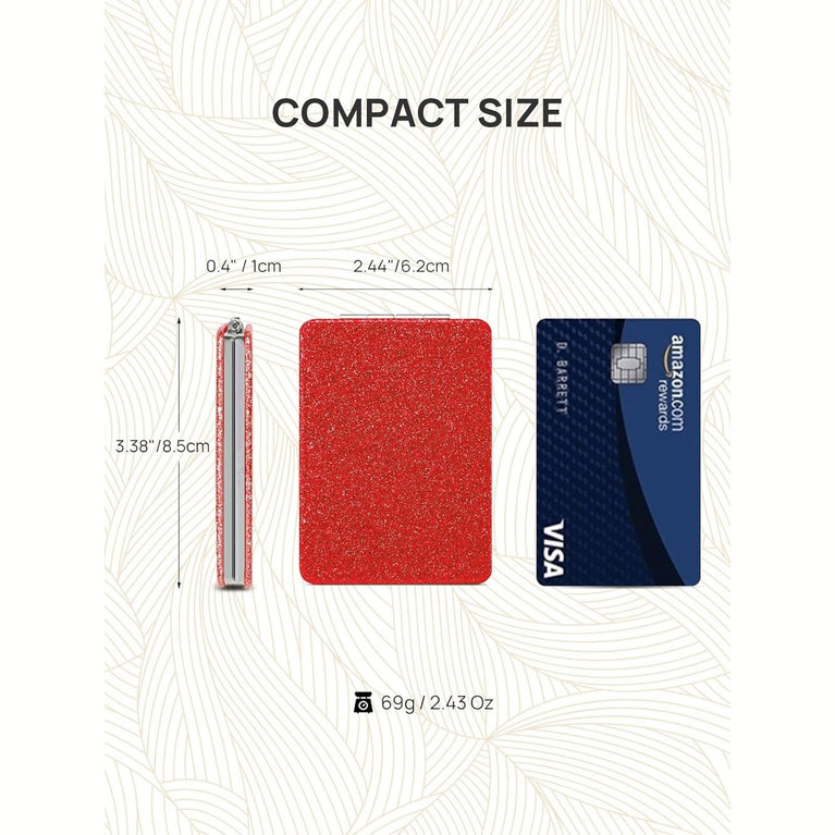 Square Compact Makeup Mirror with Magnetic Closure