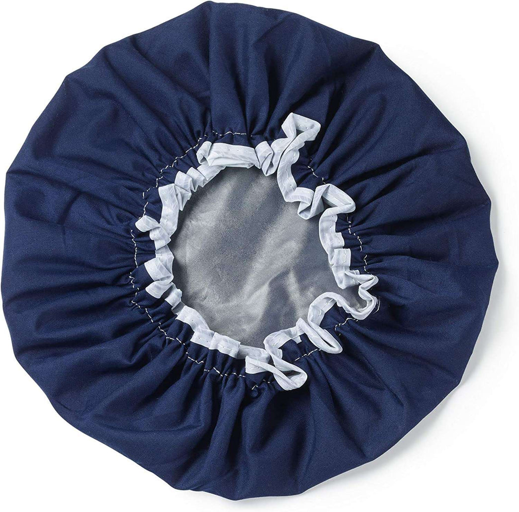Manicare Luxury Shower cap Blue, One size waterproof bath Hat for Hair protection, Elastic for snug fit and ideal for all hairstyles, machine washable