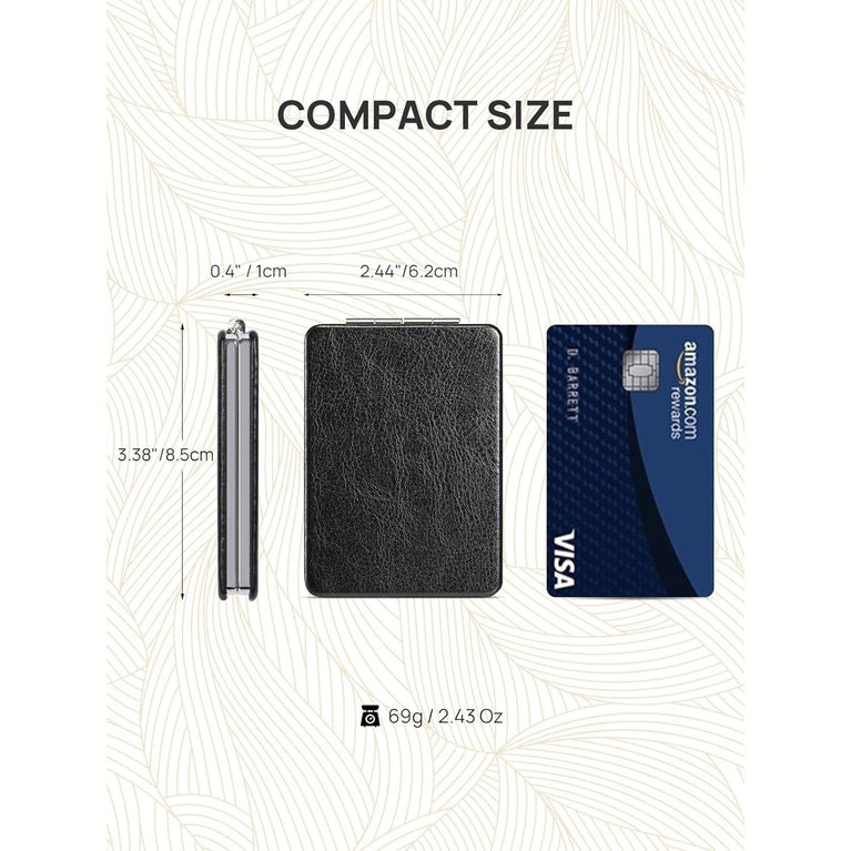 Square Compact Makeup Mirror with Magnetic Closure