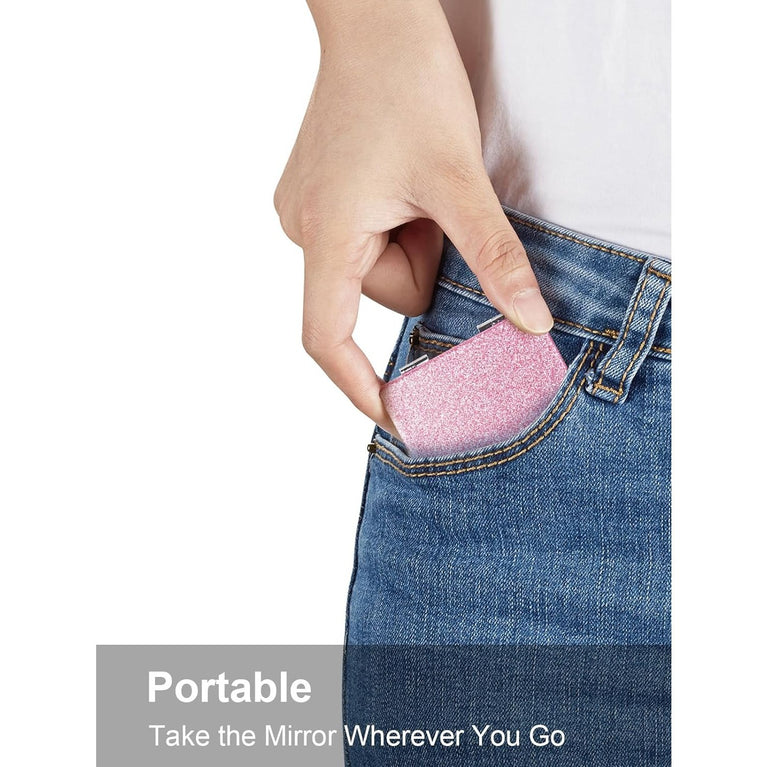 Square Compact Makeup Mirror with Magnetic Closure