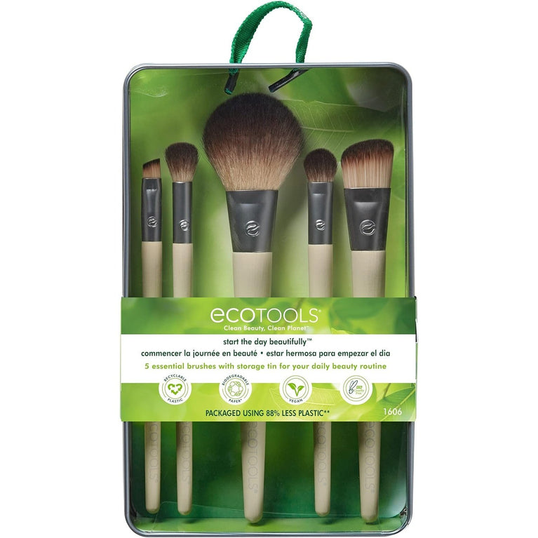 2x Radiant Blush & Highlight Brush Duo, Vegan & Cruelty-Free Synthetic Bristles for Skin Enhancement