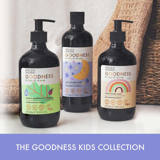 Baylis & Harding Goodness Kids Lavender & Vanilla Natural Bubble Bath, 500 ml (Pack of 3) - Vegan Friendly