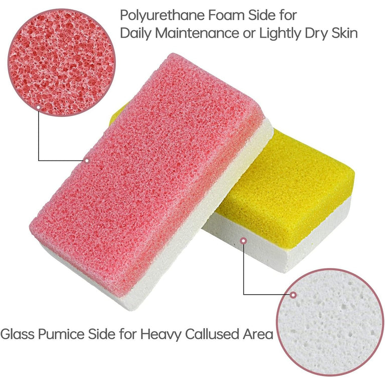 Premium 6-Pack Dual-Sided Foot Pumice Stone, Versatile Callus Scrubber and Pedicure Exfoliator for Soft Skin