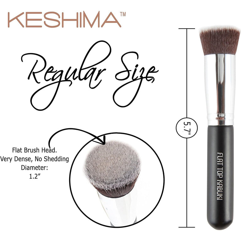 Professional Grade Liquid, Cream and Powder Foundation Buffing Brush, Superior Quality Synthetic Bristles, No-Shedding