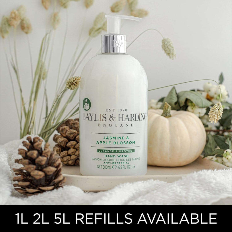 Baylis & Harding Jasmine and Apple Blossom Anti-Bacterial Hand Wash, 500 ml (Pack of 3) - Vegan Friendly