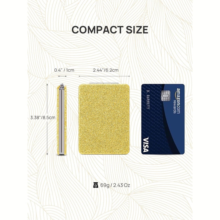 Square Compact Makeup Mirror with Magnetic Closure