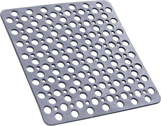 Bath Shower Mats Non Slip – Extra Large Durable Square Anti Mould Rubber Inside Bathtub Matt with Modern Design & Comfortable Suction Cups | Machine Washable | Size (53CM*53CM) (GREY)