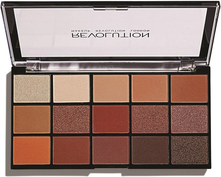 Revolution Beauty London Iconic 3.0, 15 Highly Pigmented Eyeshadow Shades, Matte and Shimmer Finishes, Reloaded Palette, 15 x 0.03 oz/1.10g