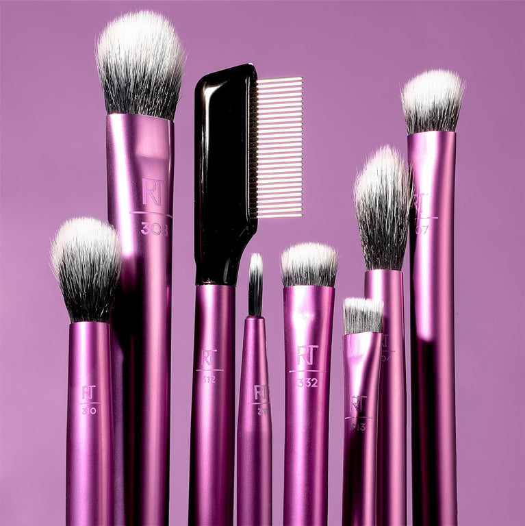 3x Eye Makeup Brush Trio for Flawless Results and Defined Look, Brow Grooming Tools, Vegan and Cruelty-Free,
