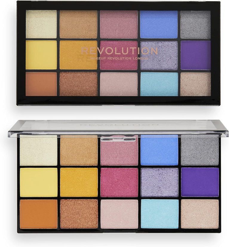 Revolution Beauty London Iconic 3.0, 15 Highly Pigmented Eyeshadow Shades, Matte and Shimmer Finishes, Reloaded Palette, 15 x 0.03 oz/1.10g