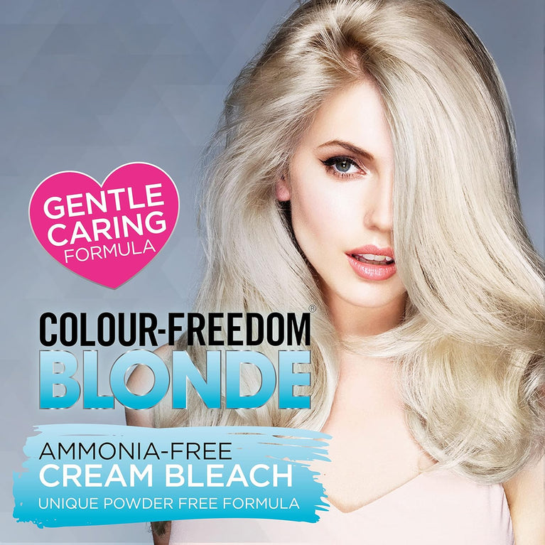 Knight & Wilson Colour-Freedom Cream Hair Bleach Kit with Ammonia-Free Formula and Tint Bowl/Bush