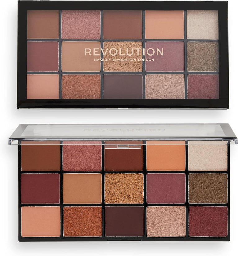 Revolution Beauty London Iconic 3.0, 15 Highly Pigmented Eyeshadow Shades, Matte and Shimmer Finishes, Reloaded Palette, 15 x 0.03 oz/1.10g