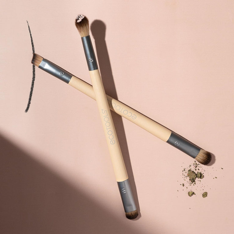 Enhance Your Eyes: Dual-Sided Brush Set for Eco-Friendly Makeup Application
