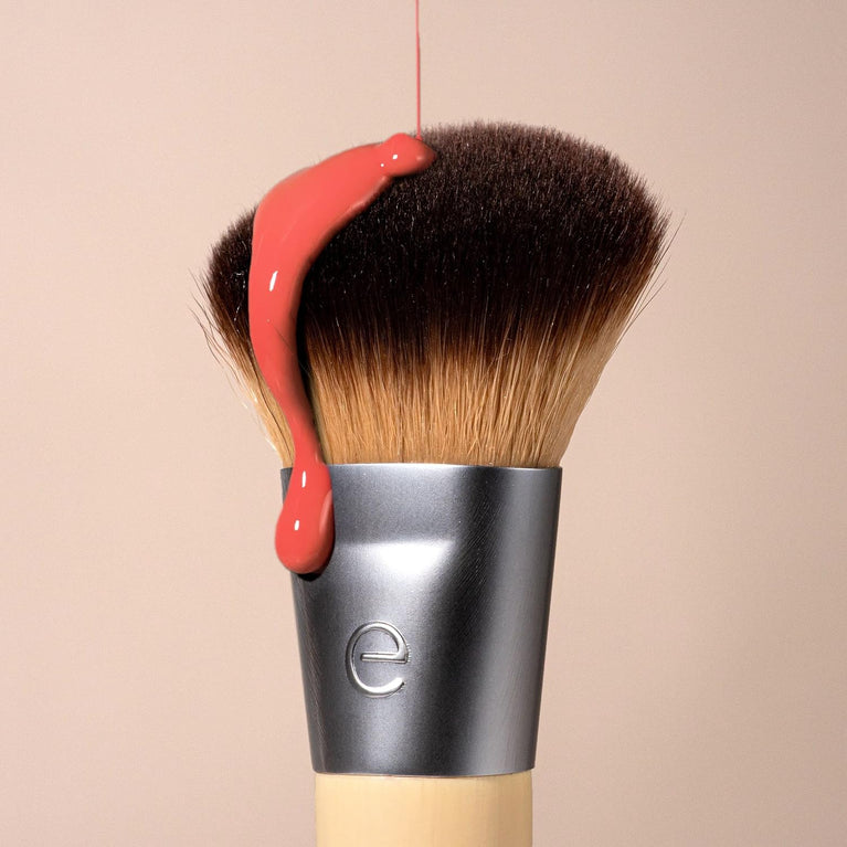 2x Radiant Blush & Highlight Brush Duo, Vegan & Cruelty-Free Synthetic Bristles for Skin Enhancement
