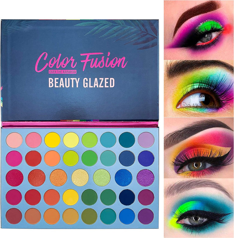 39-Color Eyeshadow Palette - Glitter, Matte, Shimmer & Metallic Shades, High-Pigment Makeup Pallet for All-Day