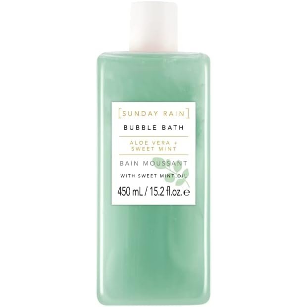 Sunday Rain Aloe Vera & Mint Bubble Bath - Hydrating and Refreshing, 450ml