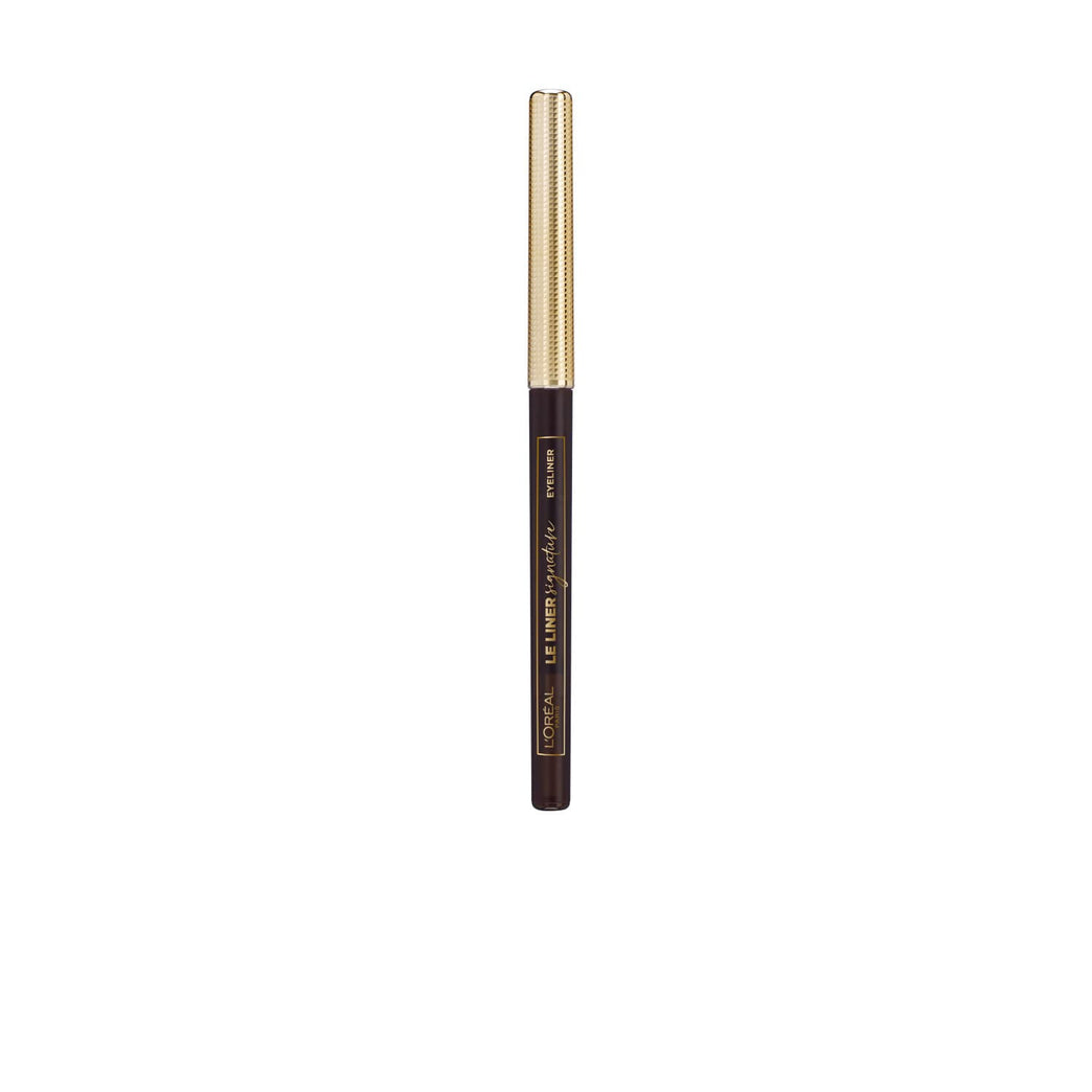 L'Oréal Paris Signature Brown Silk Le Liner 05, Waterproof and Smudge-Proof Eyeliner, Twist Out Pen with Long-Lasting Formula, Pack of 1