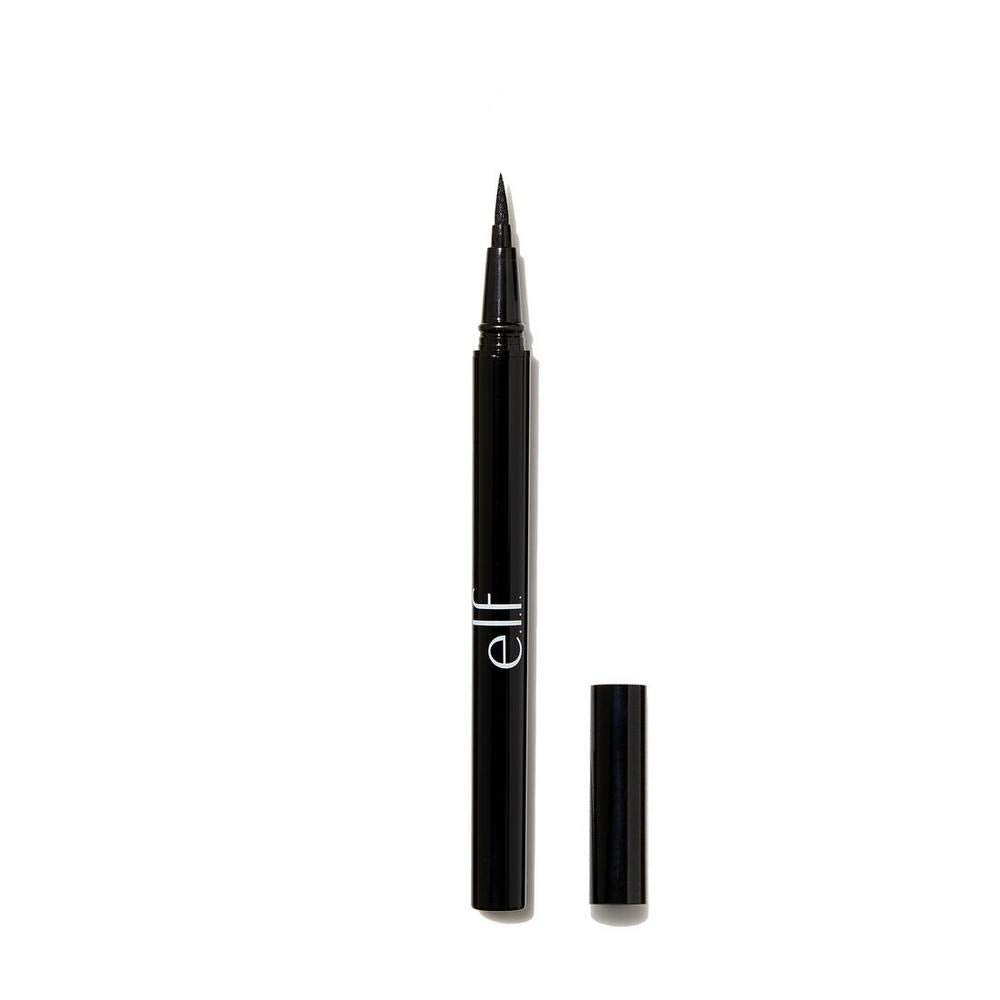 e.l.f. Jet Black Eyeliner Pen with Vitamin E, Waterproof and Smudge-Proof, 0.02 Fl Oz (0.7mL)