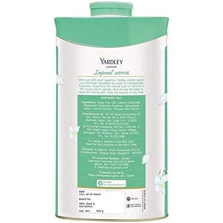 Yardley London Jasmine Perfumed Talc 100g