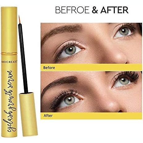 Maycreate Lash & Brow Amplifier - Eyelash and Eyebrow Growth Serum for Full, Thick and Long Lashes and Brows