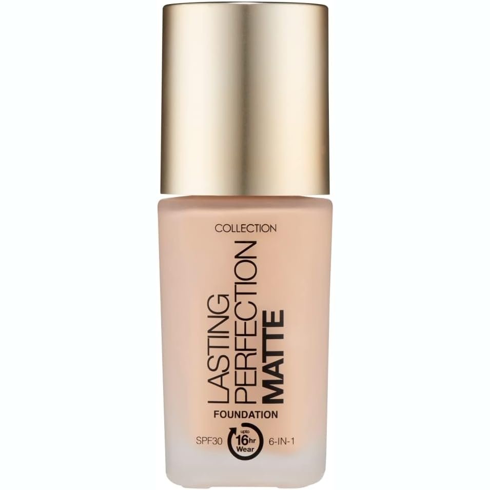 Collection Cosmetics Lasting Perfection Matte Foundation, Full Coverage, Biscuit, 27ml