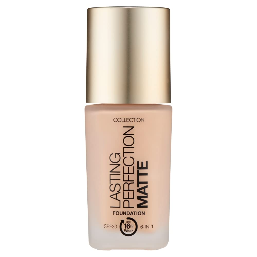 Collection Cosmetics Lasting Perfection Matte Foundation, Full Coverage, Biscuit, 27ml