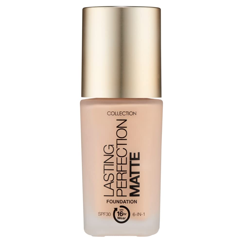 Collection Cosmetics 16-Hour Wear Matte Foundation with Full Coverage - Biscuit, 27ml